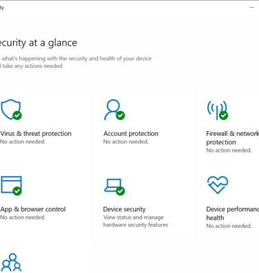 example windows security options panel