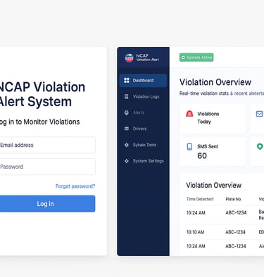 NCAP Violation Alert System