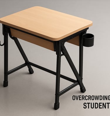Overcrowding-Resistant Student Desk