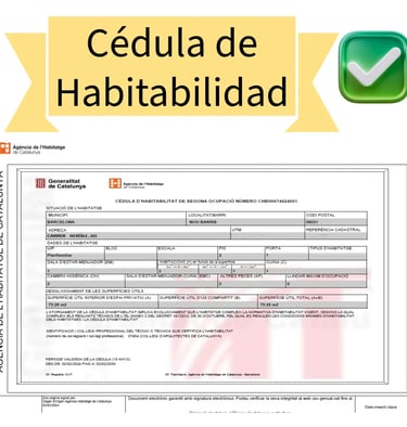 cedula de habitabilidad barcelona