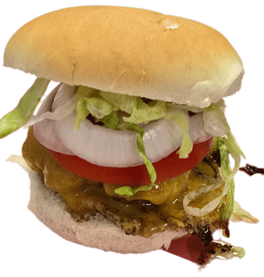 Fresh-griddled smash burger with melted cheese and crisp edges at HeckYA drive-through Youngstown Oh