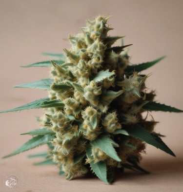 A thin plastic bag with a cannabis leaf logo and the text 'Crystal Tea High Quality CBD' contains a variety of dried tea leaves, scattered on a smooth white surface. The tea appears to consist of small pieces of dried fruit, leaves, and possibly herbs, with a mix of colors including red, brown, and orange.
