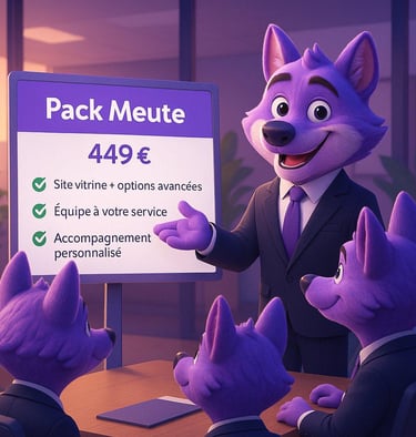 Pack Meute Alpha Digital - création de site internet avec options avancées