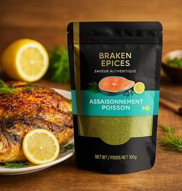 Braken Épices – Mélange d’épices pour poisson africain, saveurs du Cameroun