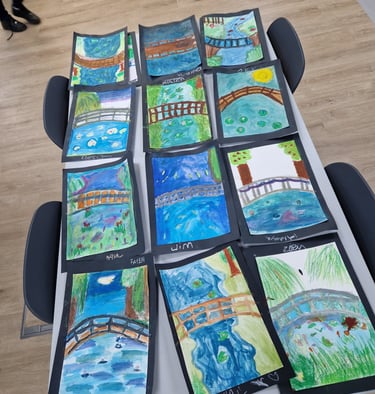 Claude Monet inspired work grote meesters
