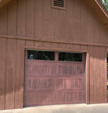 9x7 walnut garage door installed longview tx 