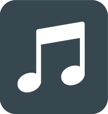 a music note with a notepad and a notepad