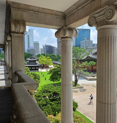 Seokjojeon view from the balcony