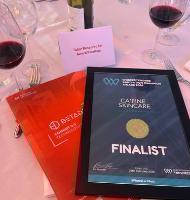 Worcestershire Innovation champion awards 2026 finalist certificate