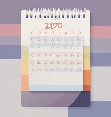 Un ícono de calendario utilizando la paleta de colores de la página