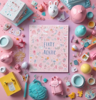 Brightly wrapped return gifts with playful ribbons sitting on a cheerful table.