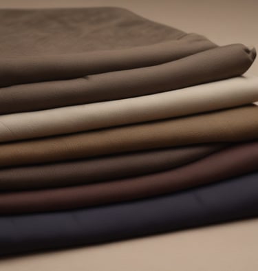 Elegant hijab and bonnet set displayed on a soft pastel background.