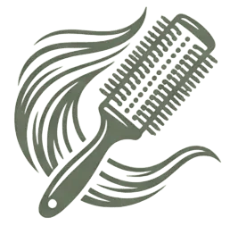 Icône brosse ronde pour brushing naturel au salon l'Arabesque à Guilherand-Granges.