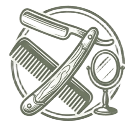 Icône rasoir et peigne pour coupe homme classique au salon l'Arabesque à Guilherand.