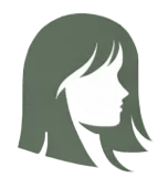 Icône profil féminin pour coupe tendance et dégradé au salon l'Arabesque à Guilherand.