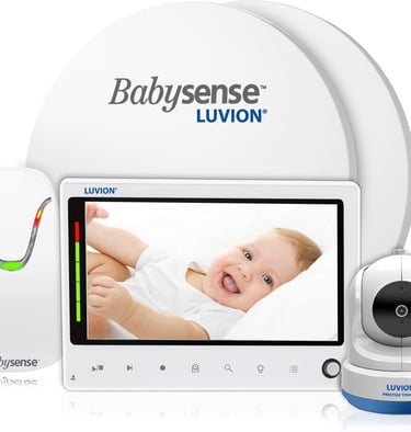 Luvion Prestige Touch 3 beeldbabyfoon met grote monitor en camera.