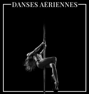 photographie pole dance clair obscur noir et blanc
