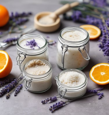 A spray bottle of refreshing body mist surrounded by fresh mint leaves.