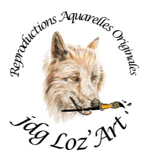 logo jdg Loz'Art,Reproduction Aquarelles, anima