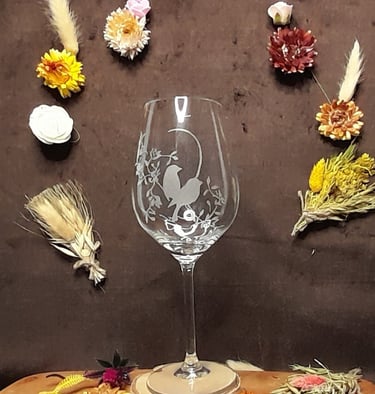 Gravure sur verre verre a vin