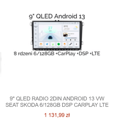 Radio 2din VW SEAT SKODA