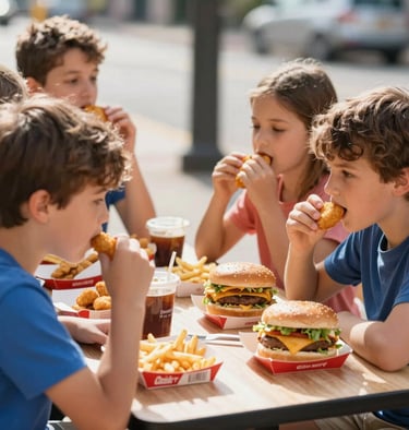 four boy playing ball on green grass