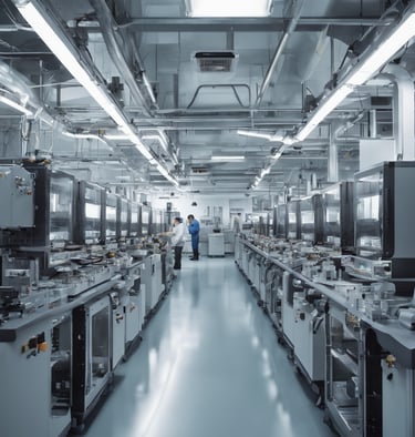 a room with many machines