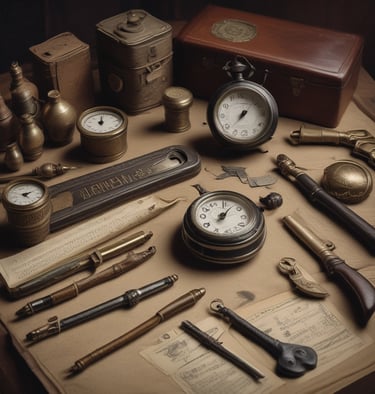 An elegant assortment of leather goods, highlighting craftsmanship.