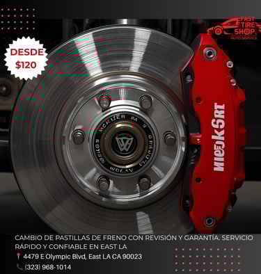 Professional brake pad replacement and maintenance service in East Los Angeles.