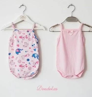 Kit com 2 Body Bebe Menina Alcinha Algodão