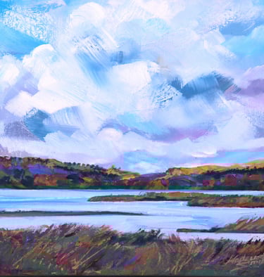 JUST PASSING BY - painting by Sharon Wadsworth-Smith