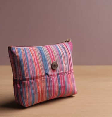A collection of colorful tote bags arranged aesthetically.