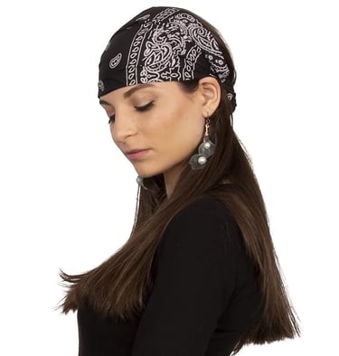 Bandana Headband-Paisley Bandana Headband Wrap- 5 PC Wide Headbands