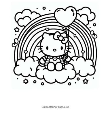 hello-kitty-coloring-sheet-floating-on-clouds