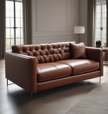 A luxurious leather armchair showcasing premium craftsmanship.