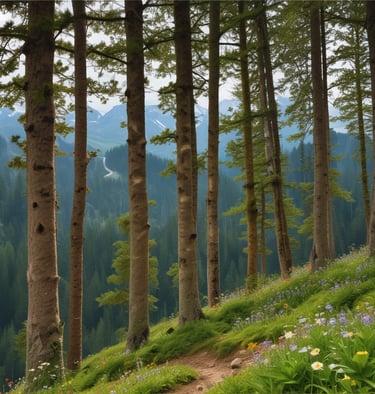A bottle of anti-aging eye cream is held in a person's hand. The background consists of green foliage with dark brownish areas, giving a natural setting.