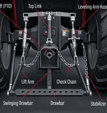 understanding three point hitch for attaching implements
