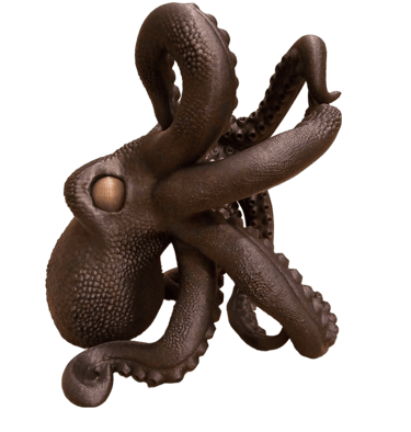 custom wine bottle holder octopus, octopus in a galaxy black finish with starlight silver eyes