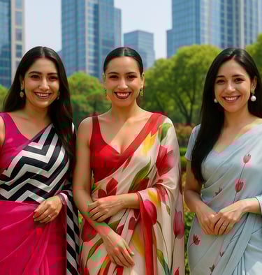Buy sarees online as women wearing  