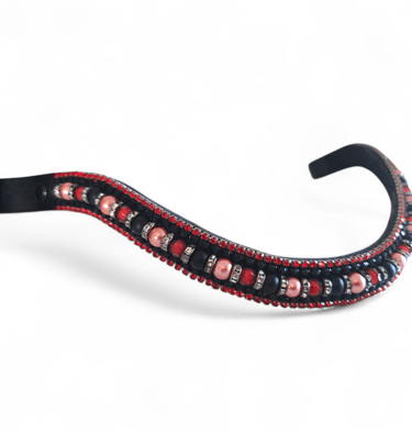 Frontriem van Moeders Mooiste Frontriemen, rood met zwart