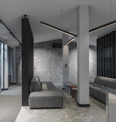 Modern office interior for the logistics company Vitlaima in Tauragė