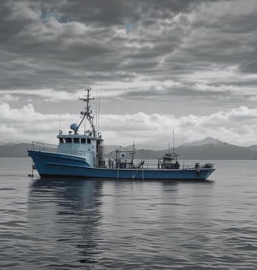 blue and white striped round textile