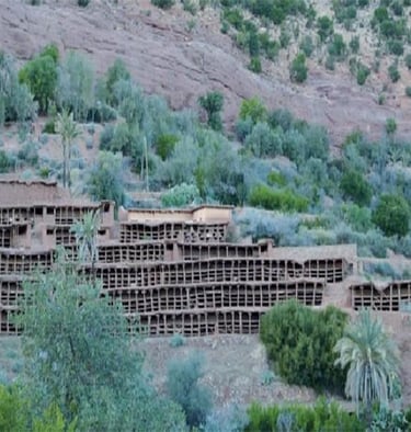 carte des ruchers d’Inzerki, patrimoine apicole marocain