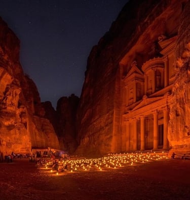 Petra by night, una de las experiencias más bonitas en Jordania dentro de Exclusive Jordan