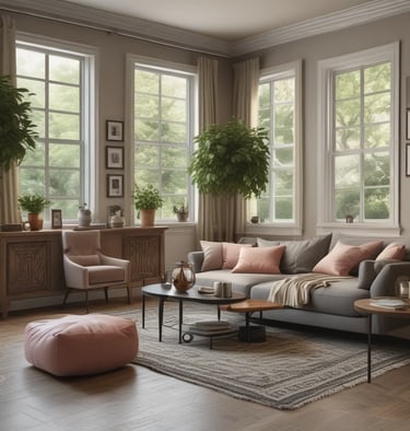 A vibrant workspace filled with printing equipment.