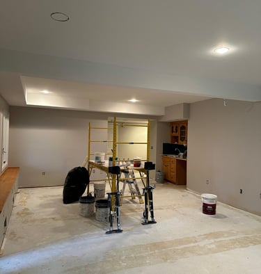 Interior hallway remodeling with new doors and paint by Renjay Remodeling, CT
