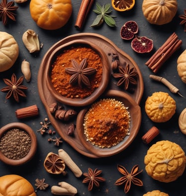 A selection of gourmet pastries, each with unique toppings and garnishes, arranged in a white box. The pastries feature a variety of textures and colors, including creamy, fruity, and nutty elements.