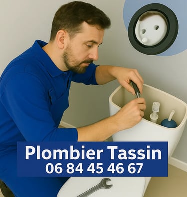 artisan plombier reparation wc toilette chasse tassin 69160