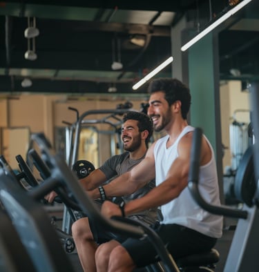 Homme en salle de sport
