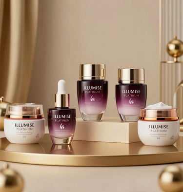 Sophisticated eye contour cream placed beside delicate white petals.